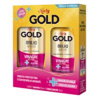 Kit Shampoo + Condicionador Niely Gold  Mega Brilho