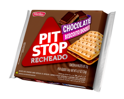 Biscoito Pit Stop Recheado Chocolate Marilan 98g 