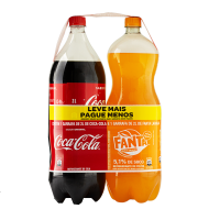 Refrigerante Coca Cola + Fanta Laranja 2lt 