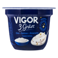 Iogurte Natural 3 Grãos Vigor 100g Natural