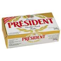 Manteiga Tablete Sem Sal President 200g 