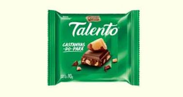 Chocolate Talento  Garoto 85g Castanhas Pará