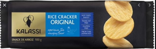 Biscoito Snack Kalassi Rice  Crackers  100g Original 