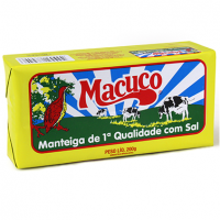 Manteiga Com Sal Macuco  Tablete 200g 
