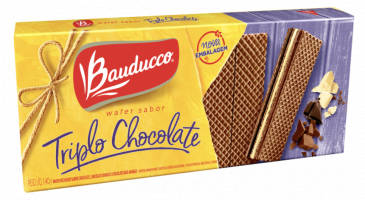 Biscoito Wafer Bauducco 140g Triplo Chocolate