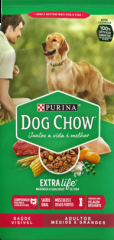 Ração Dog Chow Extra Life Purina 1kg Adulto Medio Grande