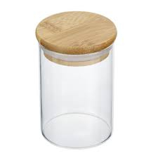 Pote Vidro Tampa Bambu 250ML Oikos un 