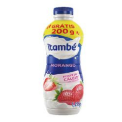 Iogurte Liquido Morango GTS 200g Itambé 1250g 