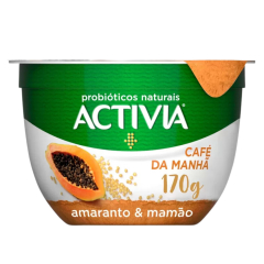 Activia Danone Café Manhã  170g Amaranto Mamão