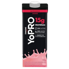 Bebida YoPro 15g Proteinas Danone 250ml Morango