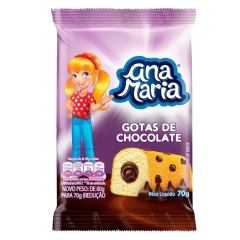 Bolinho Ana Maria Tradicional 70g Gotas de Chocolate