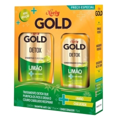 Kit Shampoo + Condicionador Niely Gold Detox