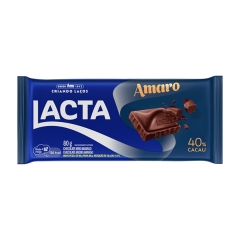 Chocolate Barra Lacta 80g Amaro 40% Cacau
